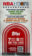 2025-26 Topps Hoops Basketball Blaster Box (Green Hoops Parallels!)