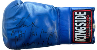 Hector Camacho Autographed Blue Ringside Left Boxing Glove (JSA)