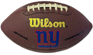 Rodney Hampton Autographed New York Giants Wilson Logo Football