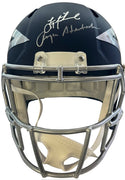 Roger Staubach Troy Aikman Signed Cowboys Full Size Eclipse Speed Rep Helmet (Beckett)