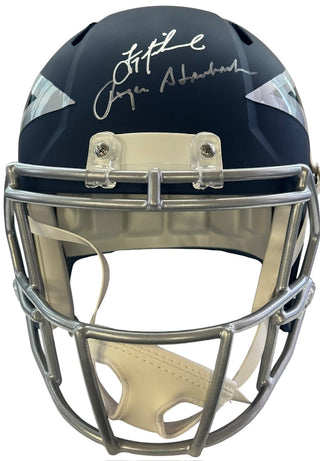 Roger Staubach Troy Aikman Signed Cowboys Full Size Eclipse Speed Rep Helmet (Beckett)