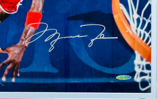 Michael Jordan Autographed Framed Slam Dunk 16x20 Photo (UDA)