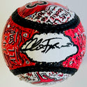 Michael Jordan Signed Hand Painted Charles Fazzino Pop Art Baseball (UDA)
