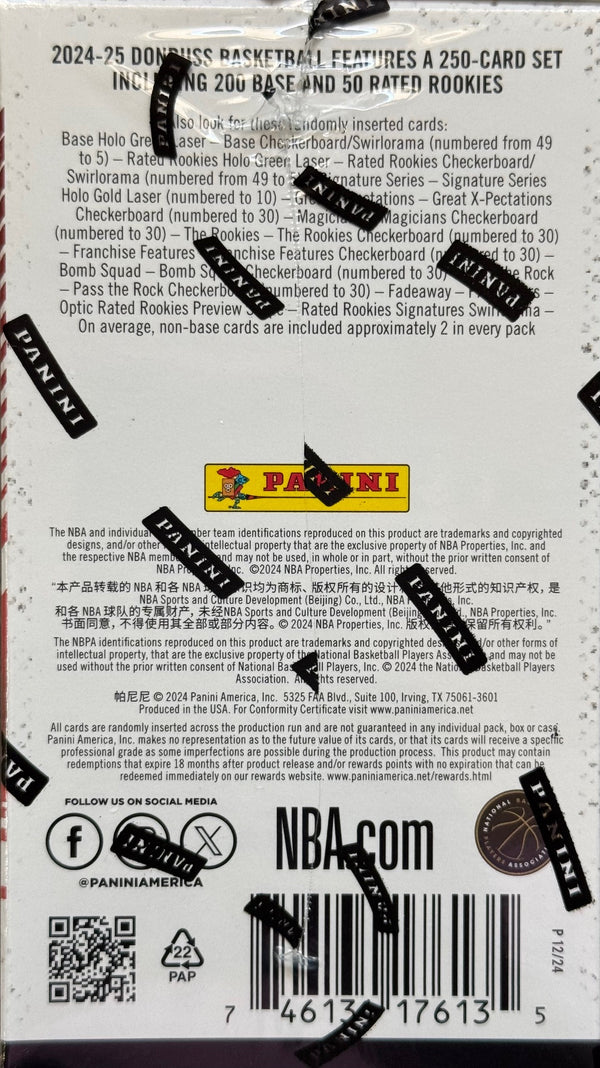 2024-25 Donruss Basketball Hobby Blaster Box (Optic Rated RC's Preview Scope Insert)