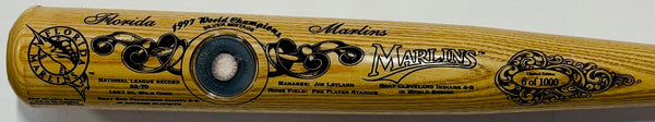 1997 World Champions Marlins Silver Mintage Commemorative Bat 6/1000