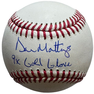 Don Mattingly Signed Official MLB Baseball "9X Gold Glove" Inscription (JSA Witness)