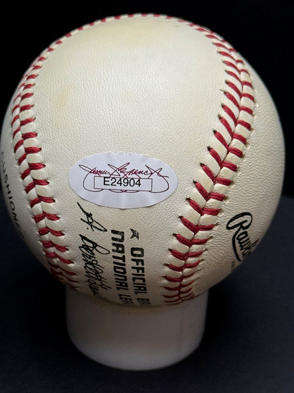 Al Barlick "Natl league 1940-1971 Hall of fame Feb 28 1989" Autographed Official Major League Baseball (JSA)