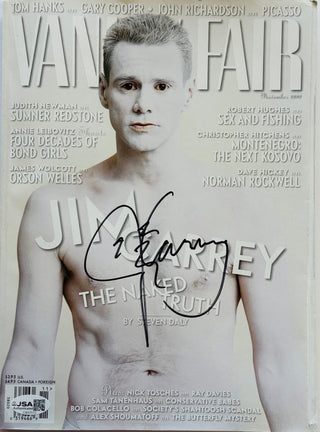 Jim Carrey Autographed Vanity Fair Magazine November 1999 (JSA)