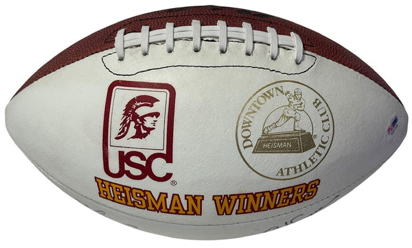 USC Heisman Trophy Winners Autographed Football-Simpson, Allen, White, Garrett (PSA)