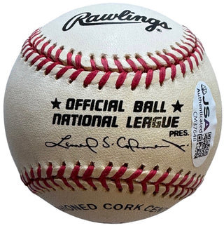 Pete Rose Sr & Jr Autographed Official National League Baseball #760/1000 (JSA)