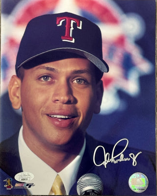 Alex Rodriguez Autographed 8x10 Texas Rangers Photo (JSA)