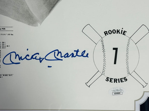 Mickey Mantle Autographed Framed 21 x 28 David Cooney Lithograph #577/1000