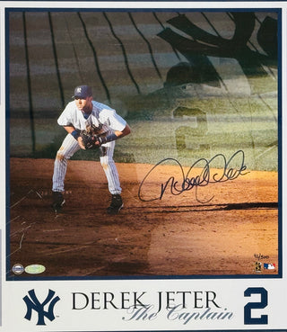 Derek Jeter Autographed Framed Timeline 20x32 New York Yankees (Steiner)