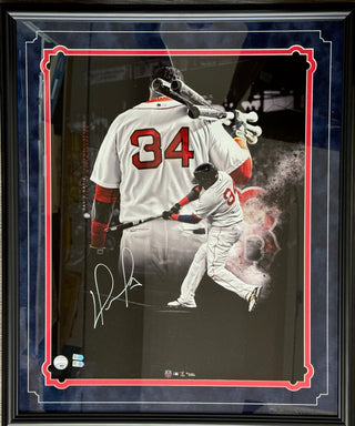 David Oritz Autographed 24X30 Framed Photo (Fanatics & MLB Auth)