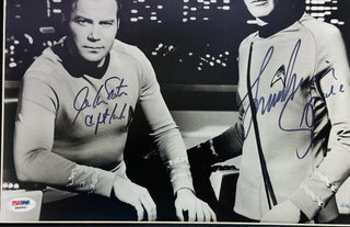 William Shatner & Leonard Nimoy Autographed 11x14 Framed Star Trek Photo (PSA)