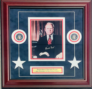 Gerald Ford Autographed Framed 8x10 Photo (JSA)