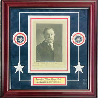 William Howard Taft Autographed Framed Original White House Harris & Ewing Photo (JSA)
