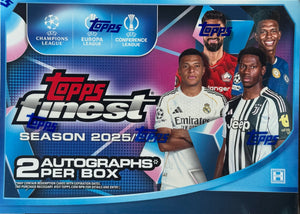 2025-26 Topps UEFA Club Competitions Finest Soccer Hobby Box