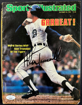 Alan Trammell Autographed Sports Illustrated Magazine October 22 1984