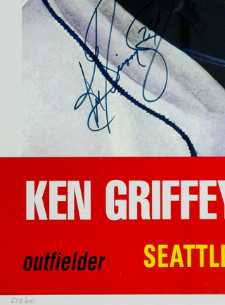 Ken Griffey Jr. Autographed Framed 24x30 Poster #508/600 (Beckett)