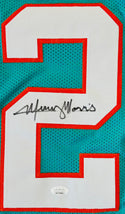 Mercury Morris Autographed Miami Dolphins Aqua Jersey (JSA)