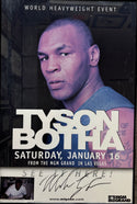 Mike Tyson Signed 1999 Original MGM Grand Fight Poster Tyson vs Botha 24x36 Framed