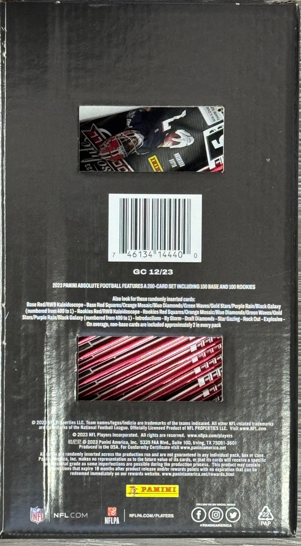 2023 Absolute Football Gravity Feed Box - RED Parallel - (48 Packs/Box)