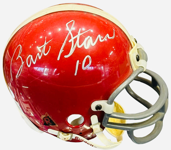 autographed alabama football helmet Bart Starr Autographed Alabama Crimson Tide Mini Helmet (JSA)