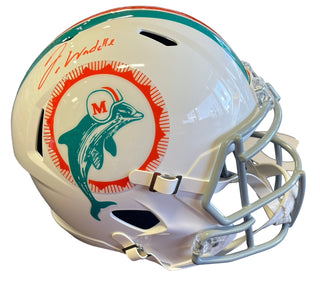 Jaylen Waddle Autographed Miami Dolphins Throwback Full Size Helmet (Fanatics)