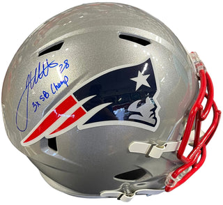 James White "3x SB Champ" Autographed New England Patriots Full Size Replica Helmet (JSA)