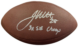 James White "3x SB Champ" Autographed Football (JSA)