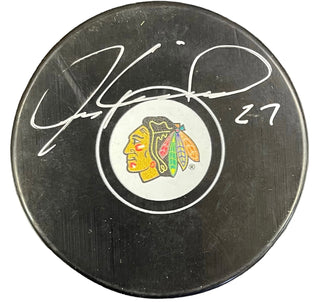 Jeremy Roenick Autographed Chicago Blackhawks Puck (JSA)