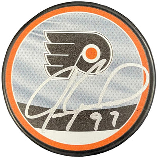 Jeremy Roenick Autographed Philadelphia Flyers Puck (JSA)
