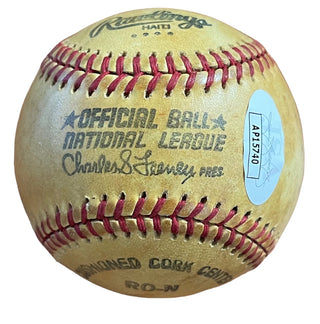 Lou Boudreau Autographed Official National League Charles Feeney Baseball (JSA)