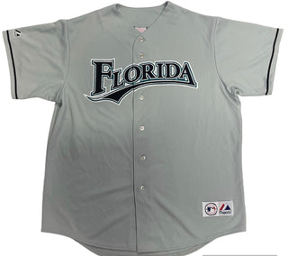 Florida Marlins unsigned Authentic Majestic Gray Jersey XL