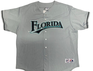 Florida Marlins unsigned Authentic Majestic Gray Jersey 2XL