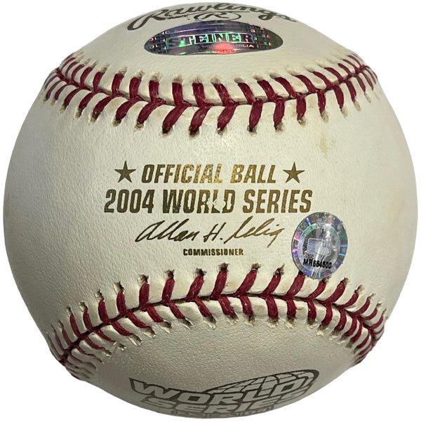 Jason Varitek Signed 2004 World Series Official Major League Baseball (Steiner/MLB)
