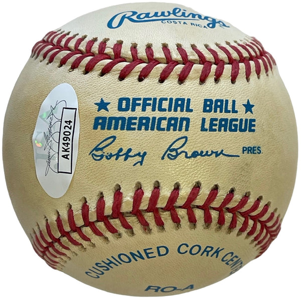Johnny Mize Autographed Official American League Baseball (JSA)