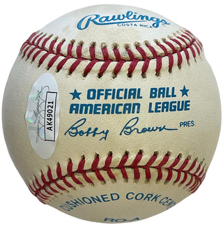 Bob Feller Autographed Official American League Baseball (JSA)