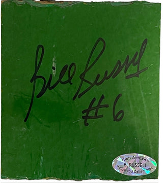 Bill Russell Autographed 3 1x2 x 4 Boston Garden Floor Piece