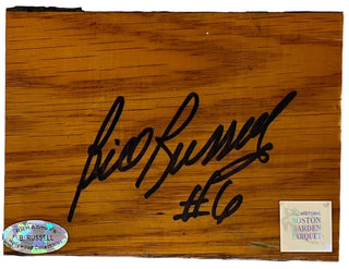 Bill Russell Autographed 5x4 Boston Garden Floor Piece