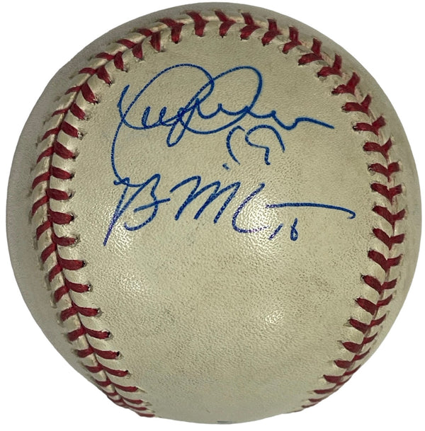 Yunel Escobar Brian McCann Autographed Official Major League Baseball