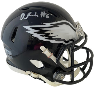 Devonta Smith Autographed Philadelphia Eagles Speed Mini Helmet (Fanatics)
