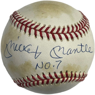 Mickey Mantle No.7 Autographed Official American League Baseball (UDA)
