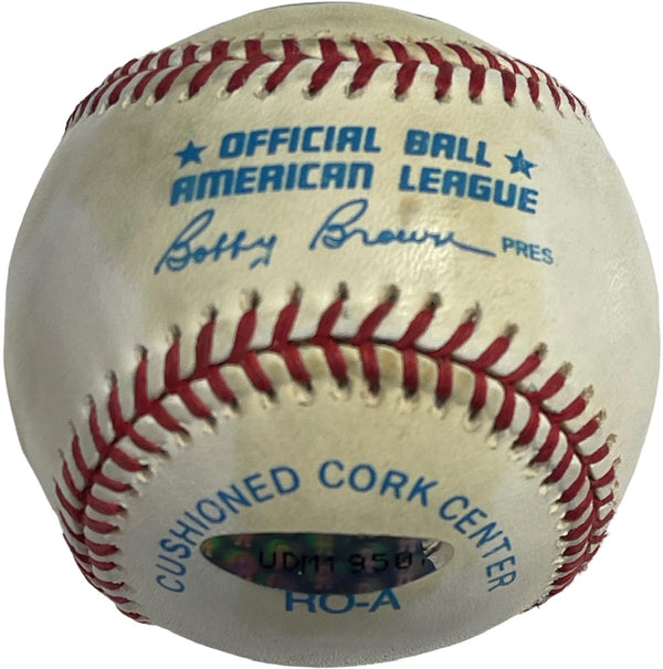 Mickey Mantle Autographed Official American League Baseball Inscribed No.7