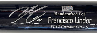 Francisco Lindor Autographed Black Marucci Baseball Bat Model FL12 (MLB)