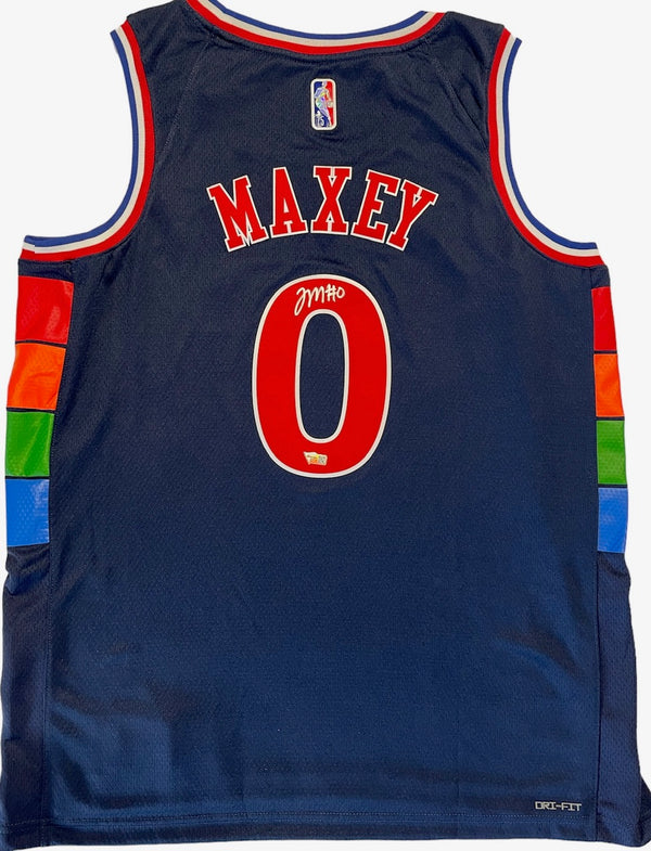Tyrese Maxey Autographed Philadelphia 76ers Swingman Jersey (Fanatics)