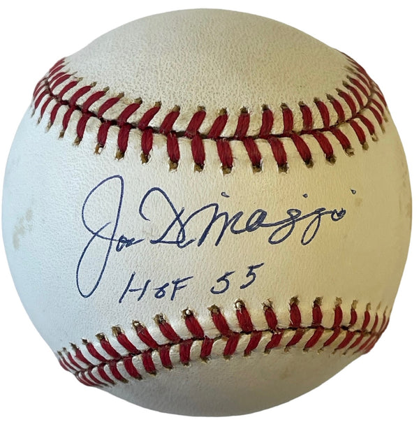 Joe DiMaggio" HOF 55" autographed Official American League Baseball (Beckett)