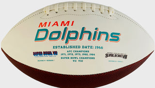 Miami Dolphins White Panel Football