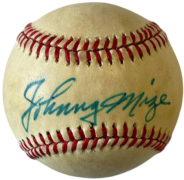 Johnny Mize Autographed Official American League Baseball